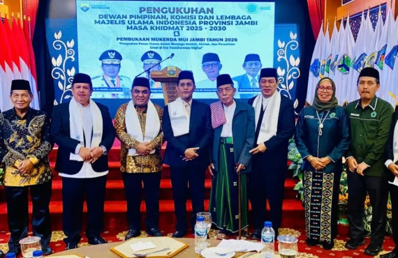 Pengukuhan Dewan Pimpinan, Komisi, dan Lembaga MUI Provinsi Jambi Masa Khidmat 2025–2030 serta Pembukaan Mukerda MUI Jambi Tahun 2026.