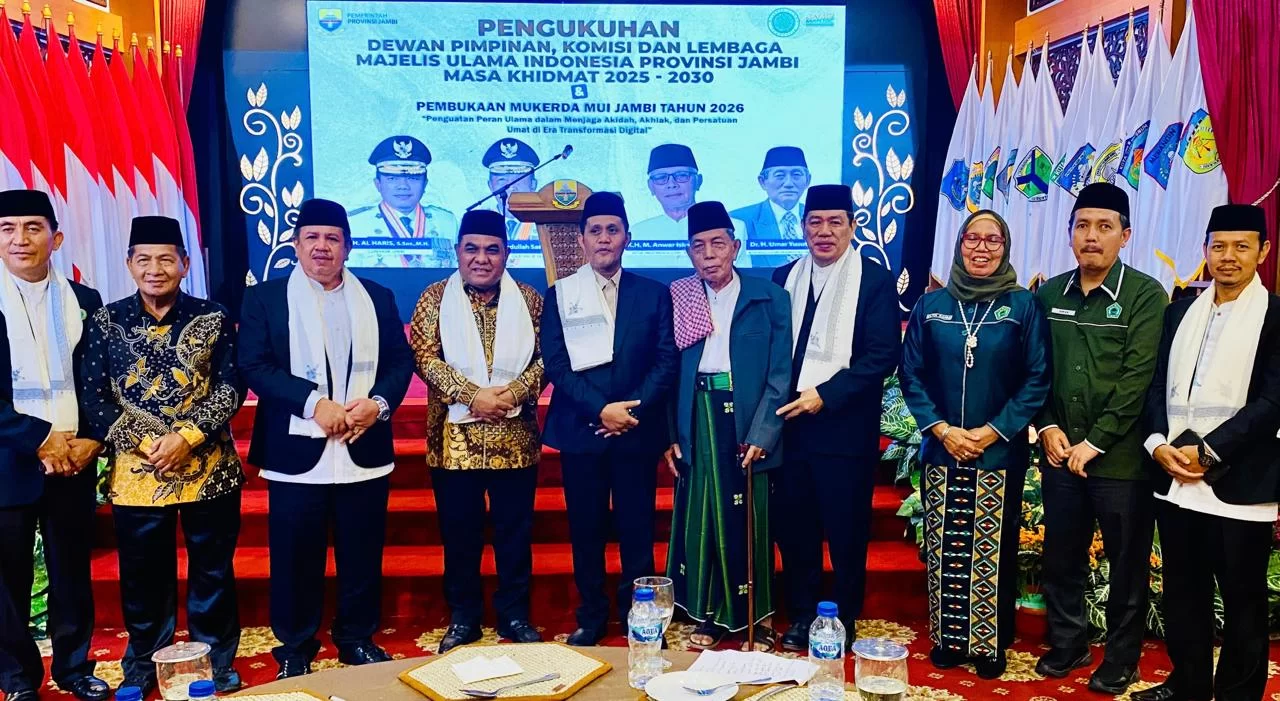 Pengukuhan Pengurus MUI Provinsi Jambi Masa Khidmat 2025-2030 dan Pembukaan Mukerda 2026