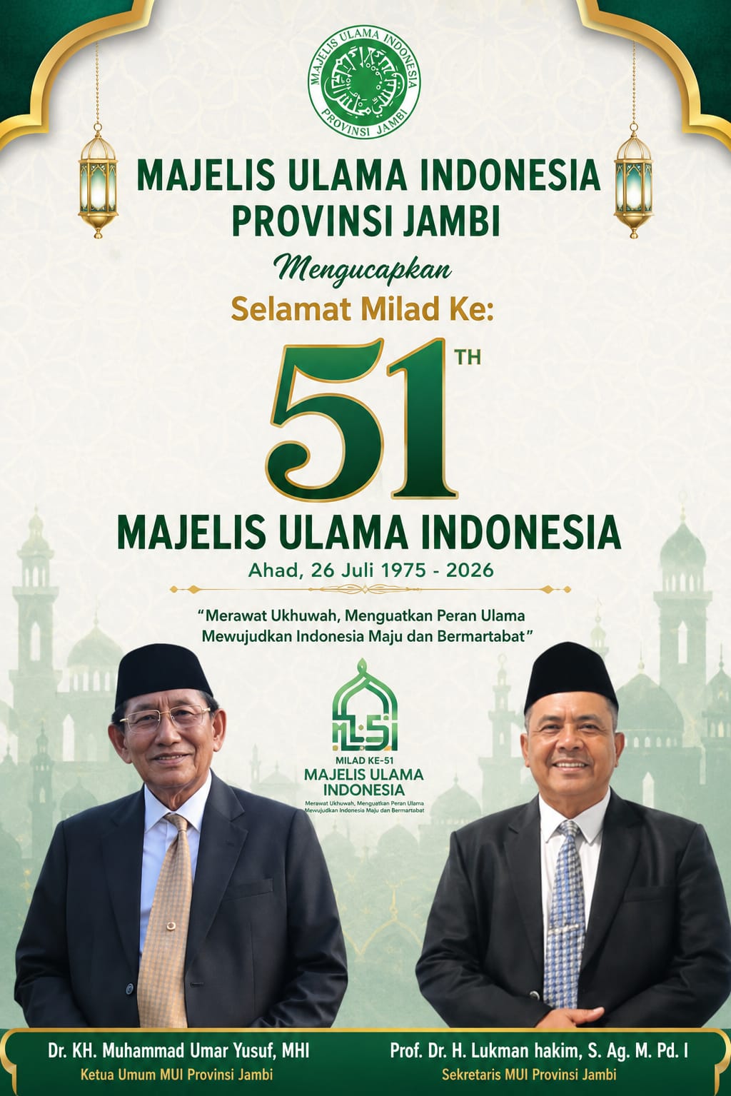 Milad ke-51 Majelis Ulama Indonesia, Ahad 26 Juli 1975-2026