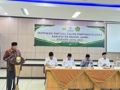 MUI Jambi hadiri verifikasi calon pimpinan BAZNAS Muaro Jambi oleh tim BAZNAS RI guna perkuat tata kelola zakat yang profesional & akuntabel.