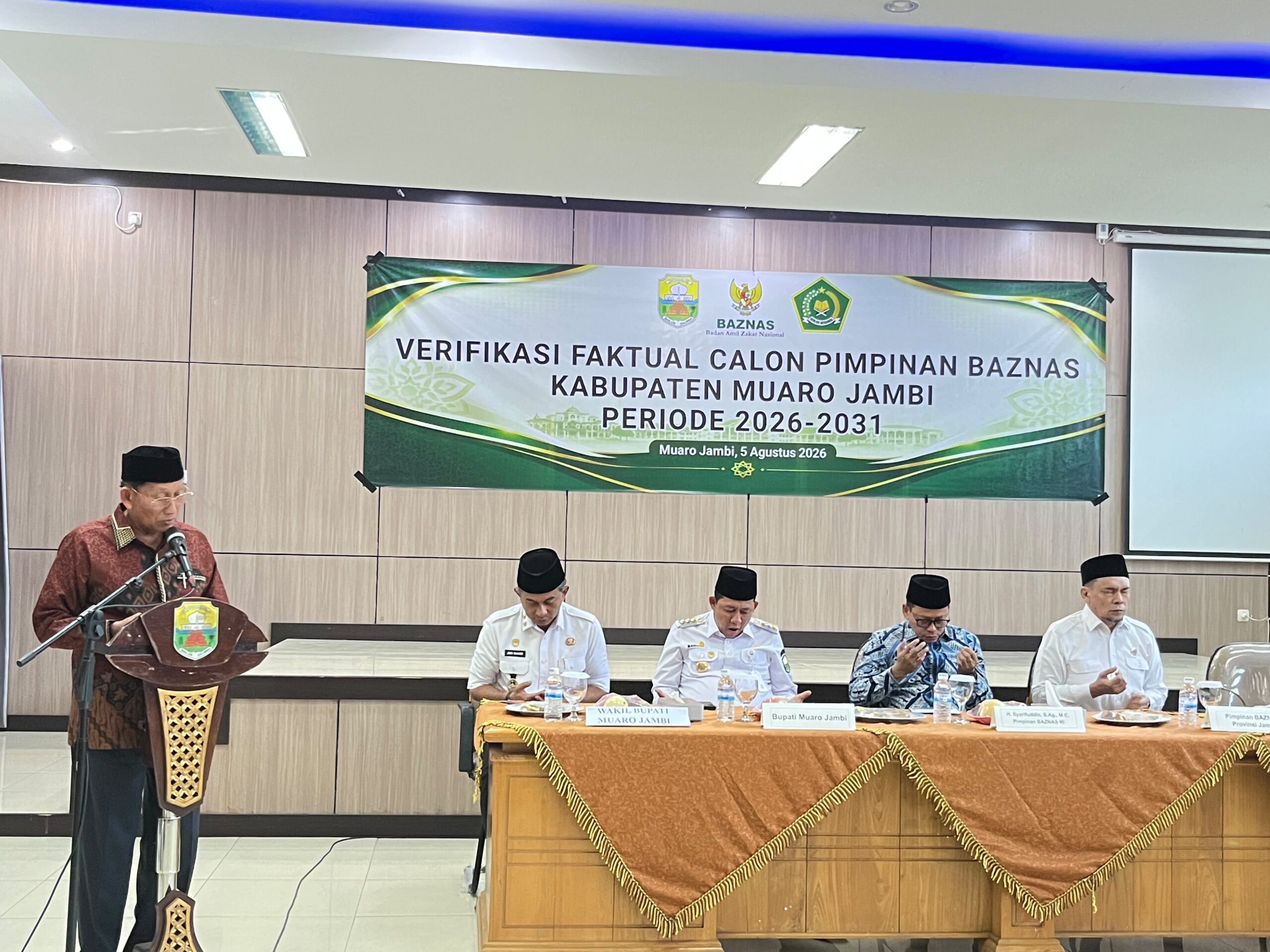 Ketua Umum MUI Provinsi Jambi menghadiri verifikasi calon pimpinan BAZNAS Kabupaten Muaro Jambi